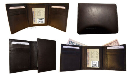Variation-of-man039s-trifold-Leather-wallet-ID-case-2-billfolds-new-wallet-6-credit-ATM-cards-255597131280-d3f4