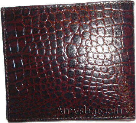 Variation-of-Crocodile-skin-Printed-Leather-Men039s-Bifold-wallet-2-billfolds-9-card-space-1-ID-255626664062-e772