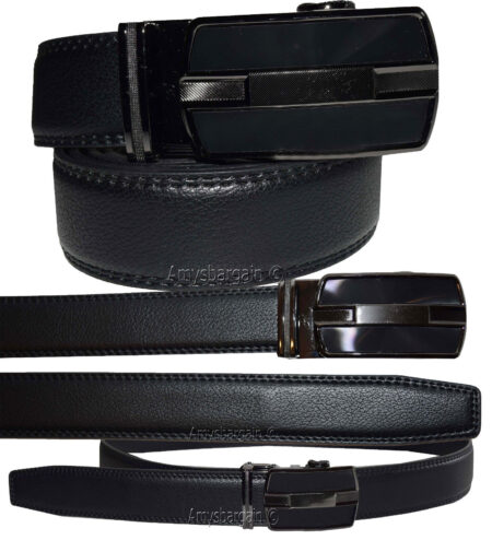 Variation-of-Men039s-belt-Genuine-Leather-Dresscasual-Belt-Auto-lock-Br-New-belt-26-UP-to-50quot-264767017318-bec5