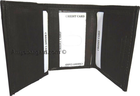 Variation-of-New-man039s-leather-trifold-wallet-8-credit-Debit-ATM-card-holder-2-ID-windows-bn-265198563318-ac3e