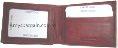 Variation-of-Man039s-leather-Bifold-wallet-ID-case-3-billfolds-wallet-6-Card-slots-New-wallet-255597131269-b184